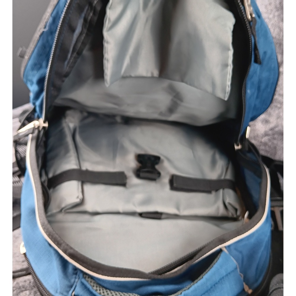 High Sierra Backpack Blue Gray School Travel Hiking Book Bag - Picture 12 of 16